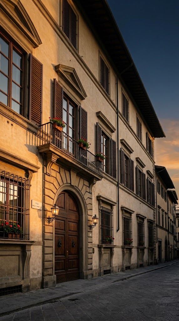 Immobile a Firenze all'ora del tramonto