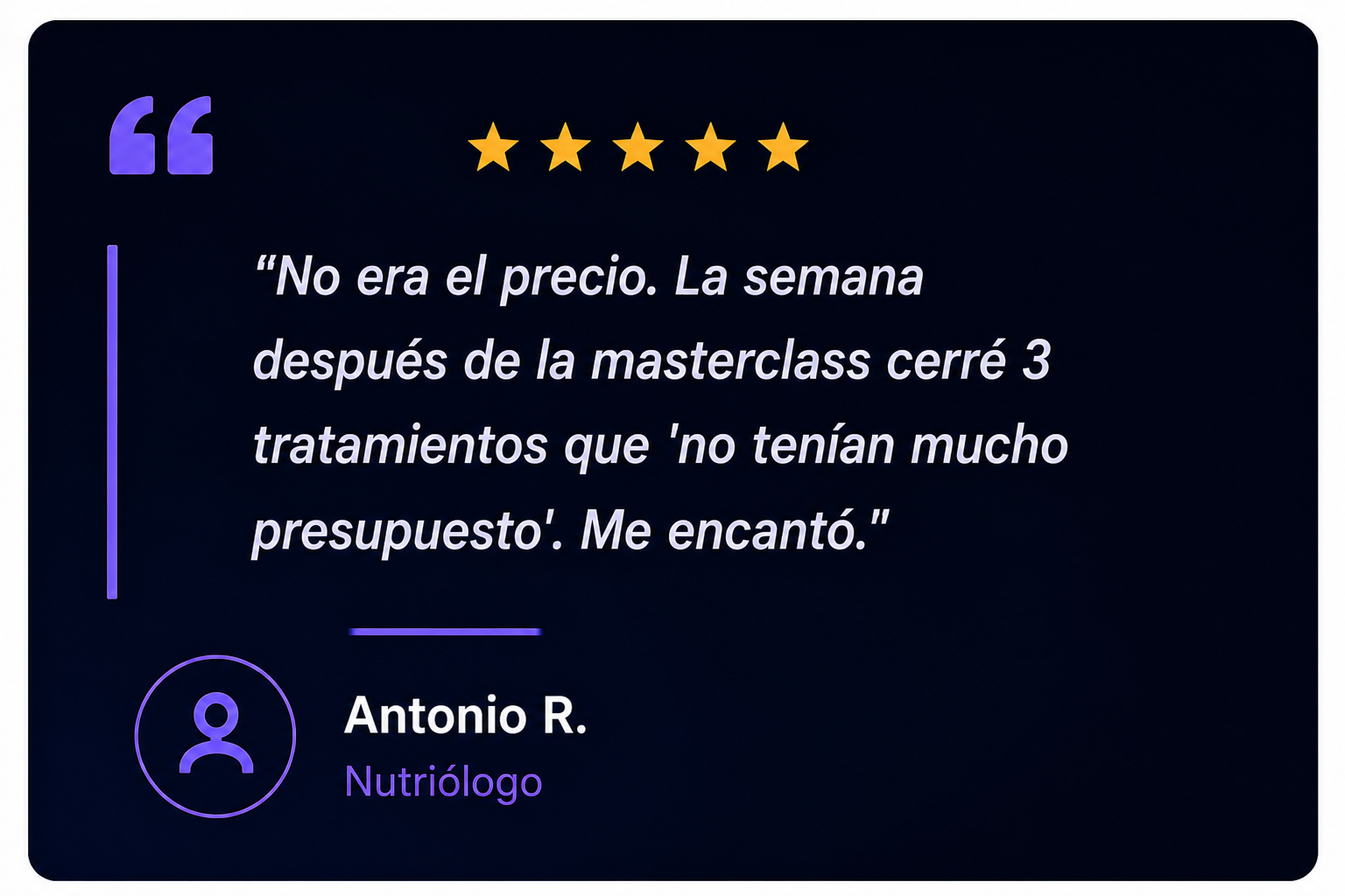 Testimonio de alumno 1