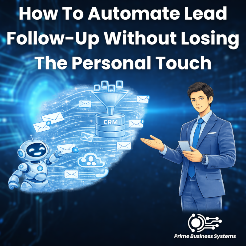 Automated lead follow-up sequence diagram with AI personalization