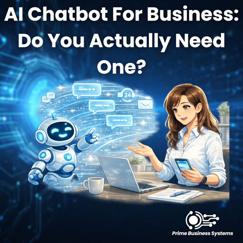 AI chatbot interface on a business website handling customer inquiries