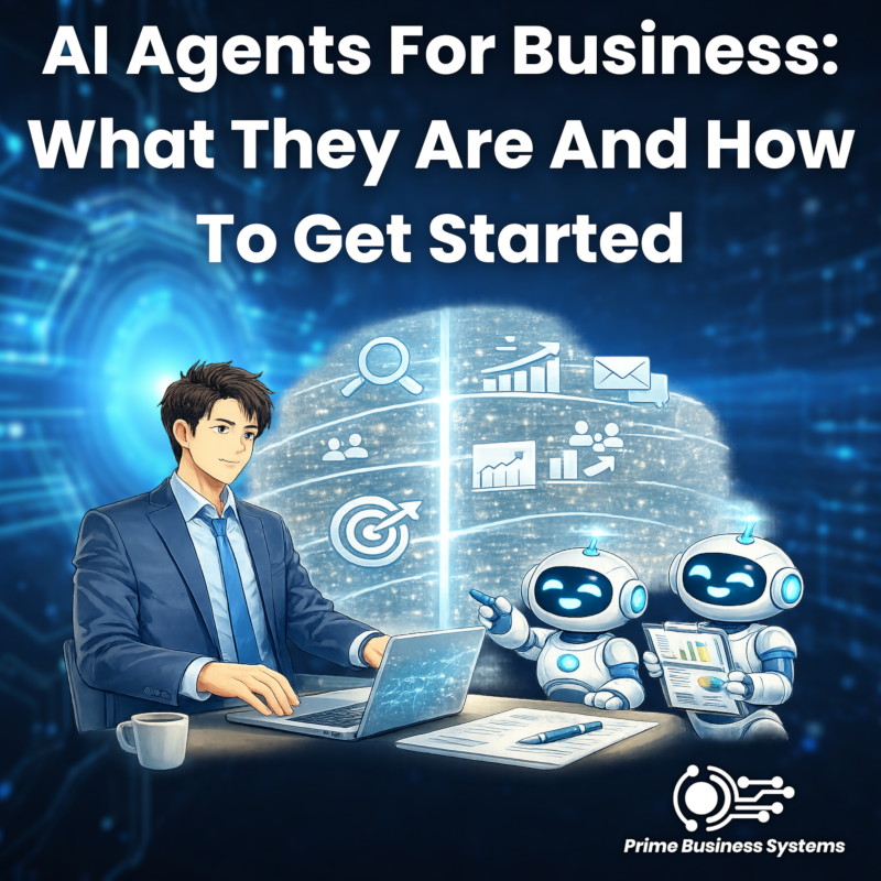AI agent workflow diagram showing autonomous task completion for business