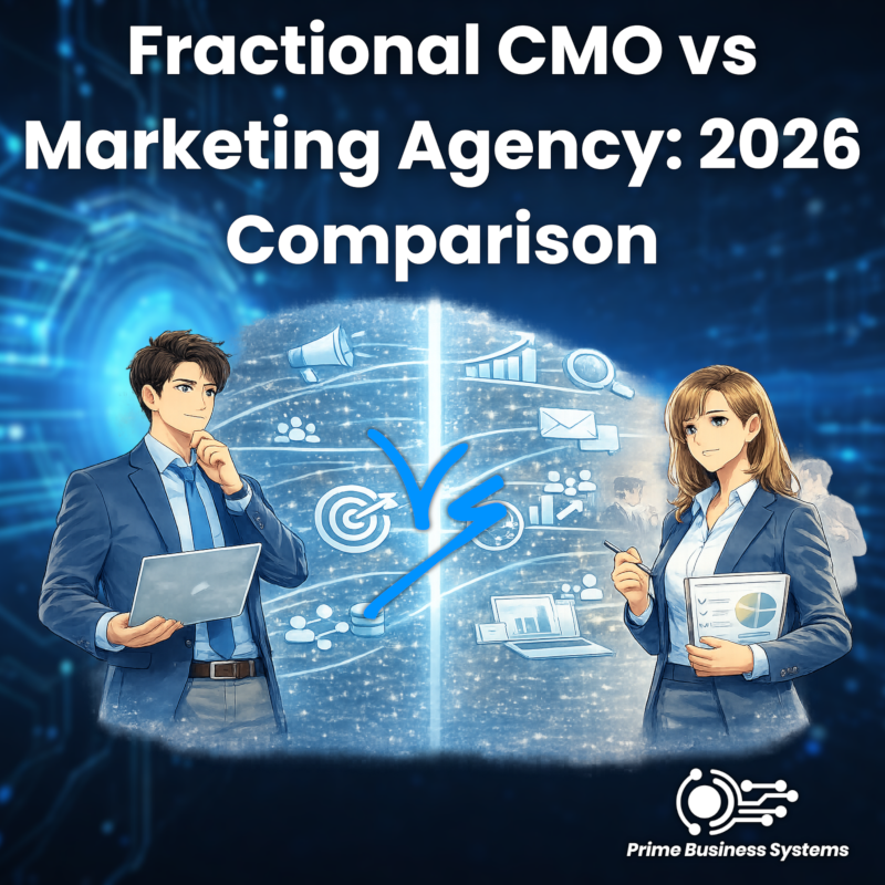 Fractional CMO vs marketing agency comparison chart