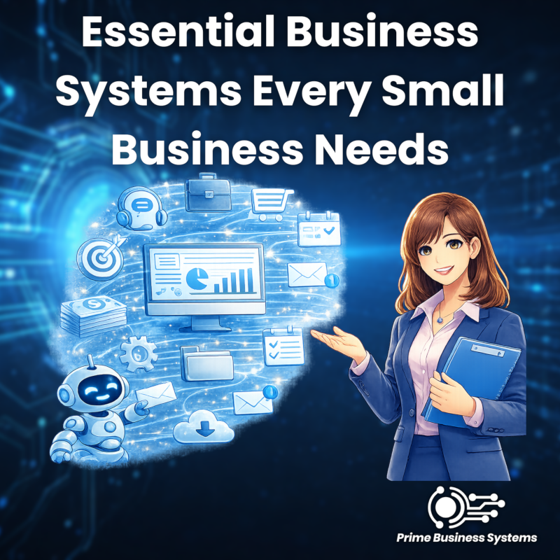 Diagram of 8 essential business systems for small business growth