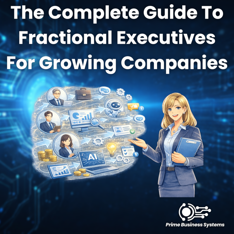 Guide to fractional executives showing all roles and how they work together