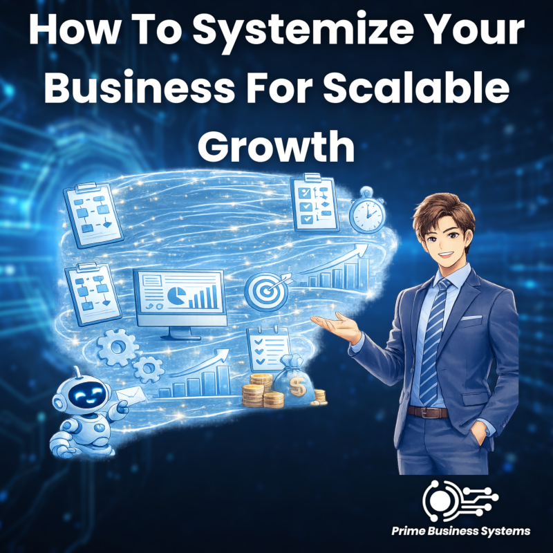 Business systemization framework showing process documentation and automation