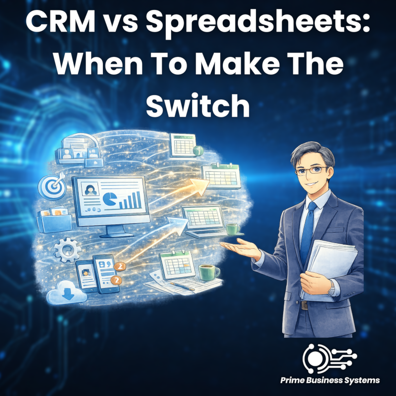 CRM vs spreadsheets comparison showing feature differences