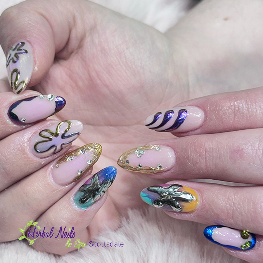 Manicure design Herbal Nails & Spa Scottsdale