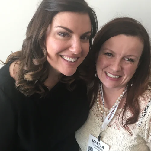 Izabela with a founder
