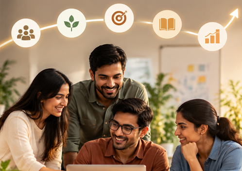 A connected team around a shared purpose