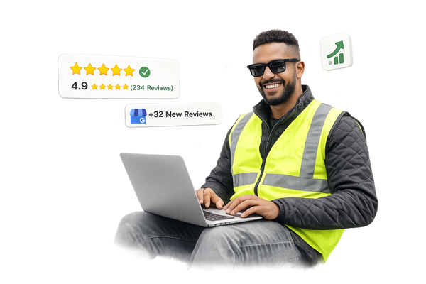 Business owner seeing review growth and increased sales