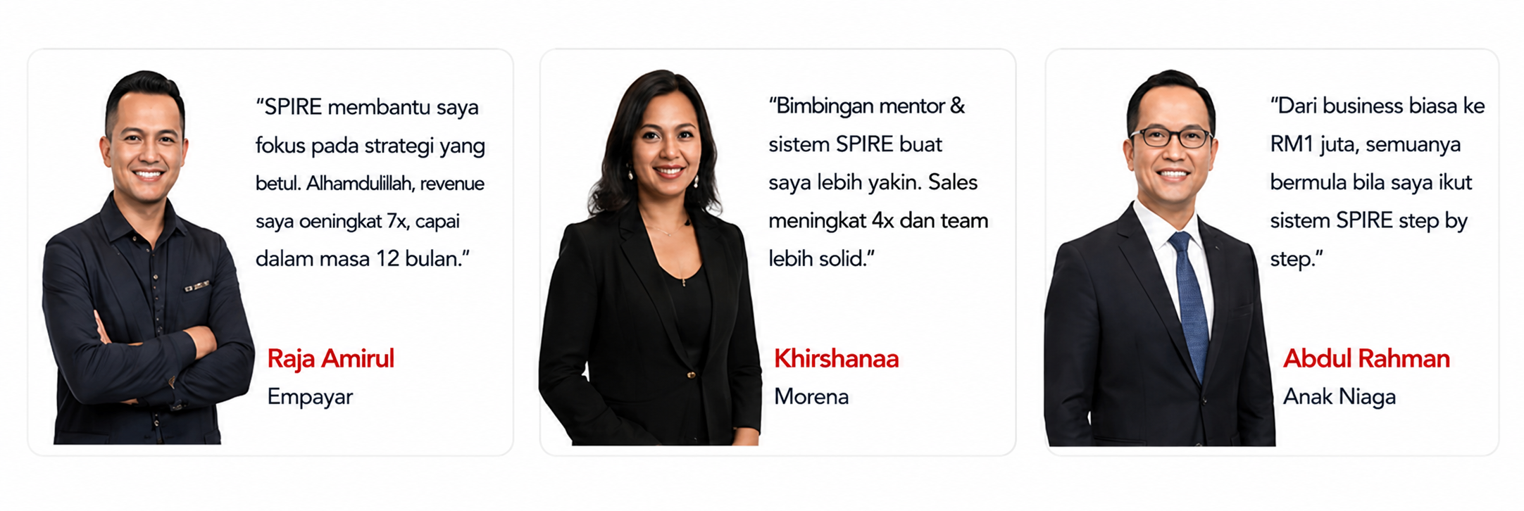 SPIRE Testimoni