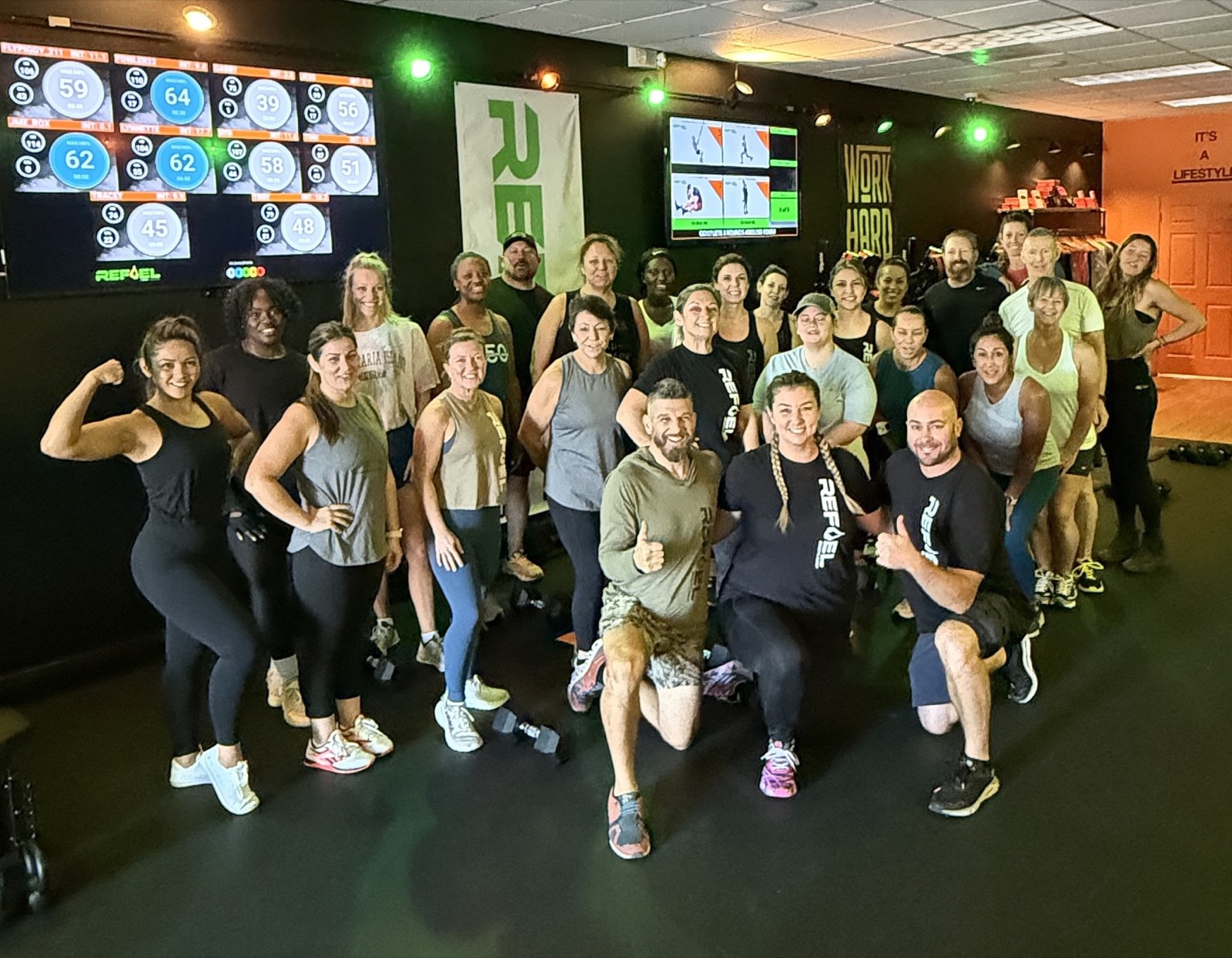 Founder Jersey Giambrone with REFUEL Bootcamp members
