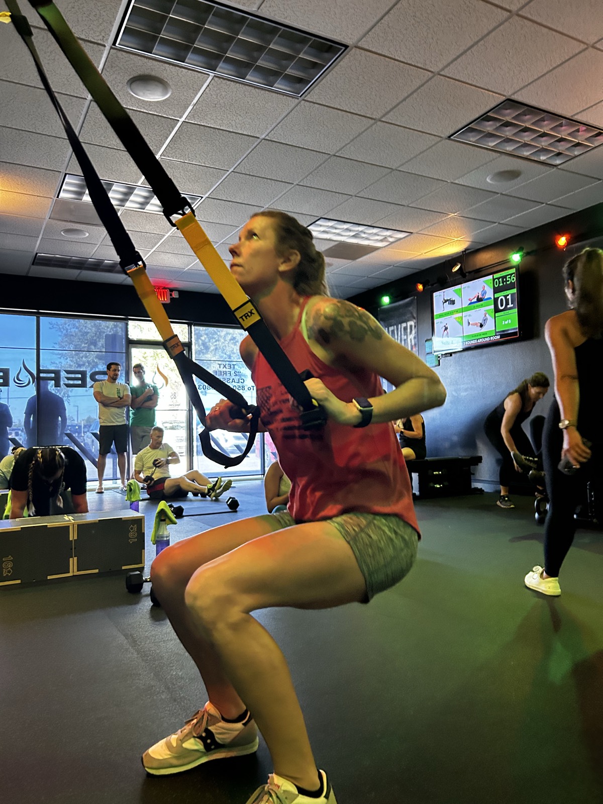 Members training in a packed REFUEL Bootcamp class