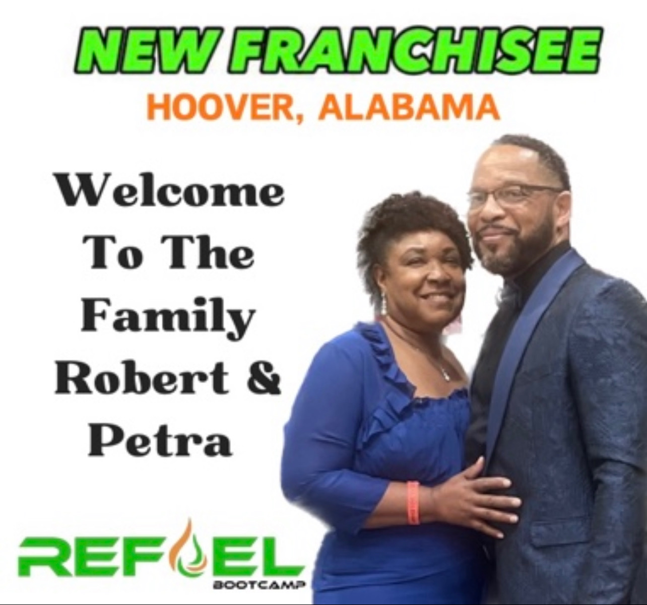 New REFUEL Bootcamp franchisees Robert and Petra &mdash; Hoover, Alabama