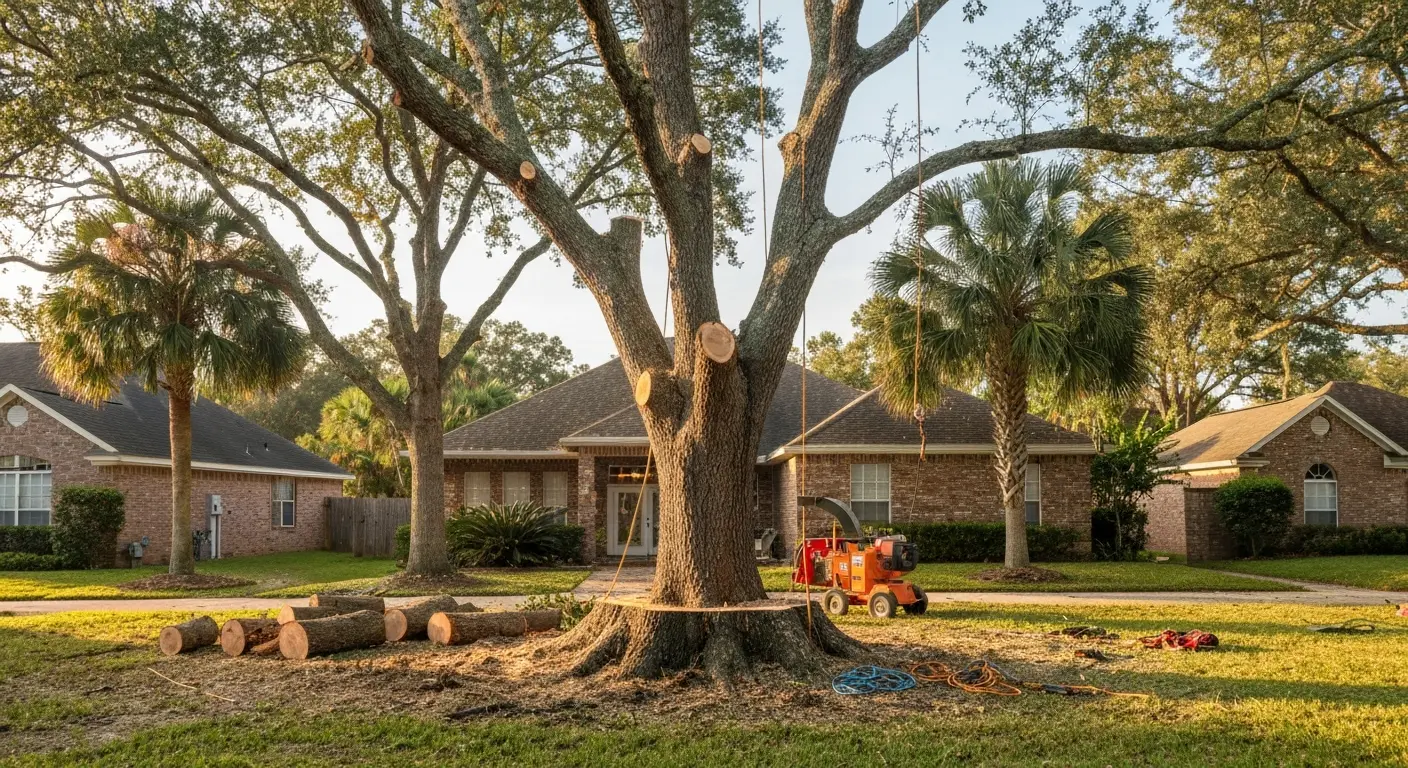 Hazardous tree removal in Hillsborough County