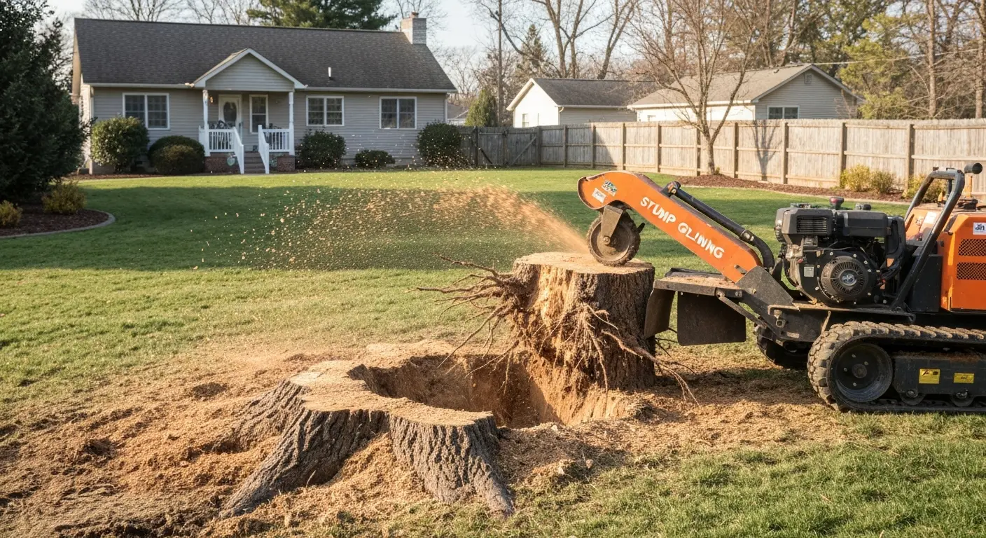 Stump grinding equipment