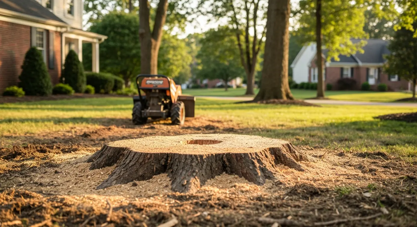 Stump grinding service