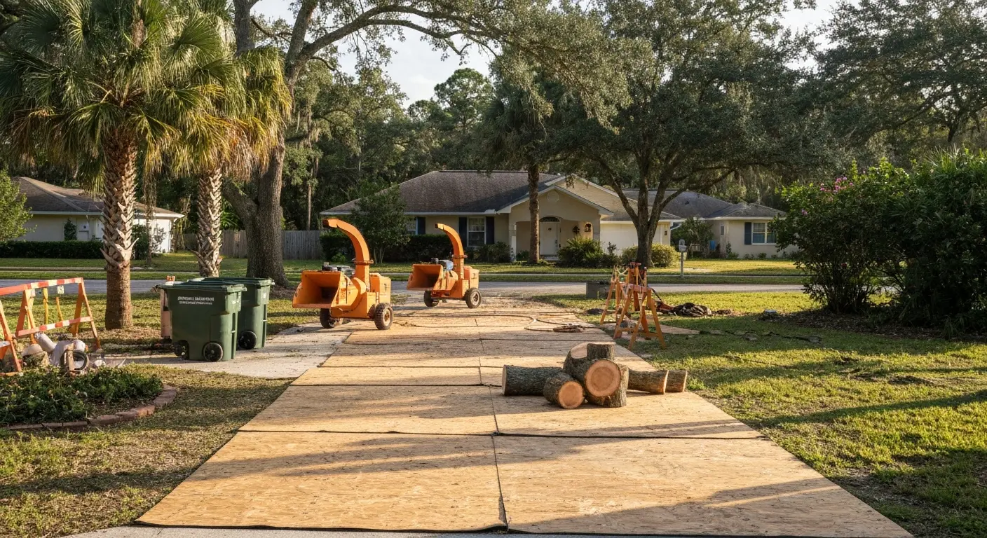 Property protection during tree removal