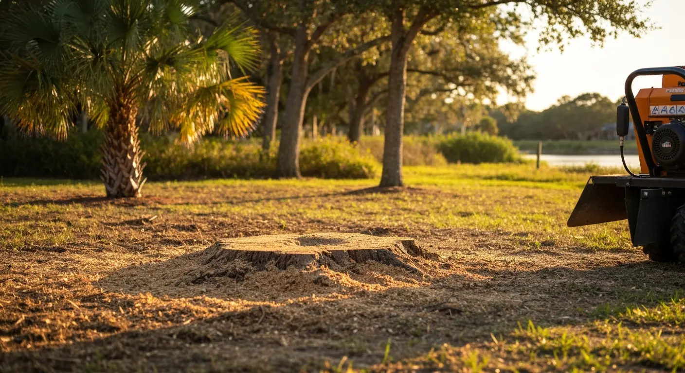 Stump grinding service