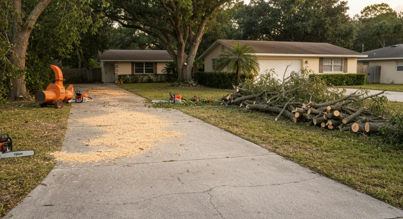 Storm damage cleanup