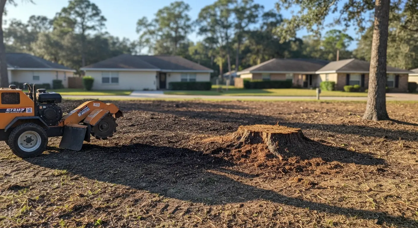 Stump grinding service