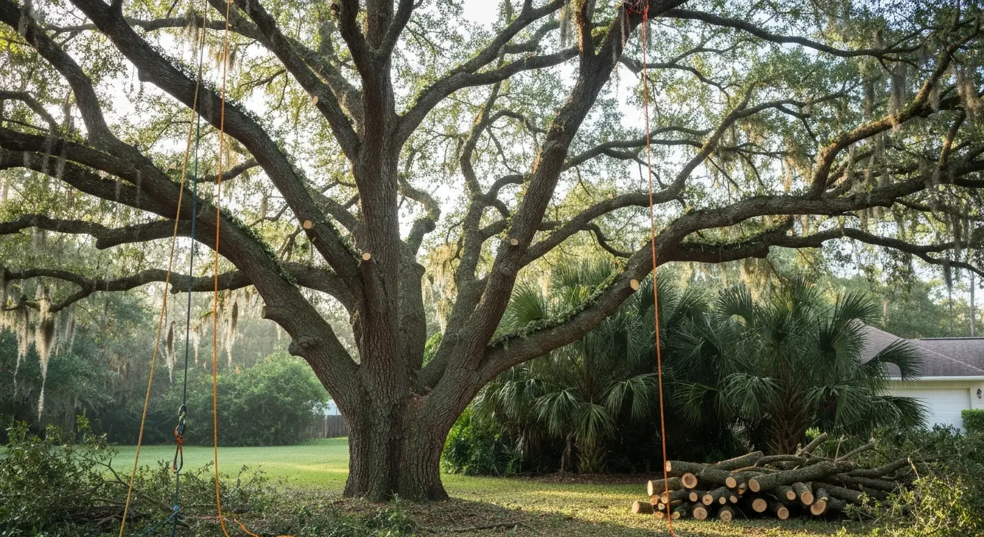 Tree trimming for hurricane prep