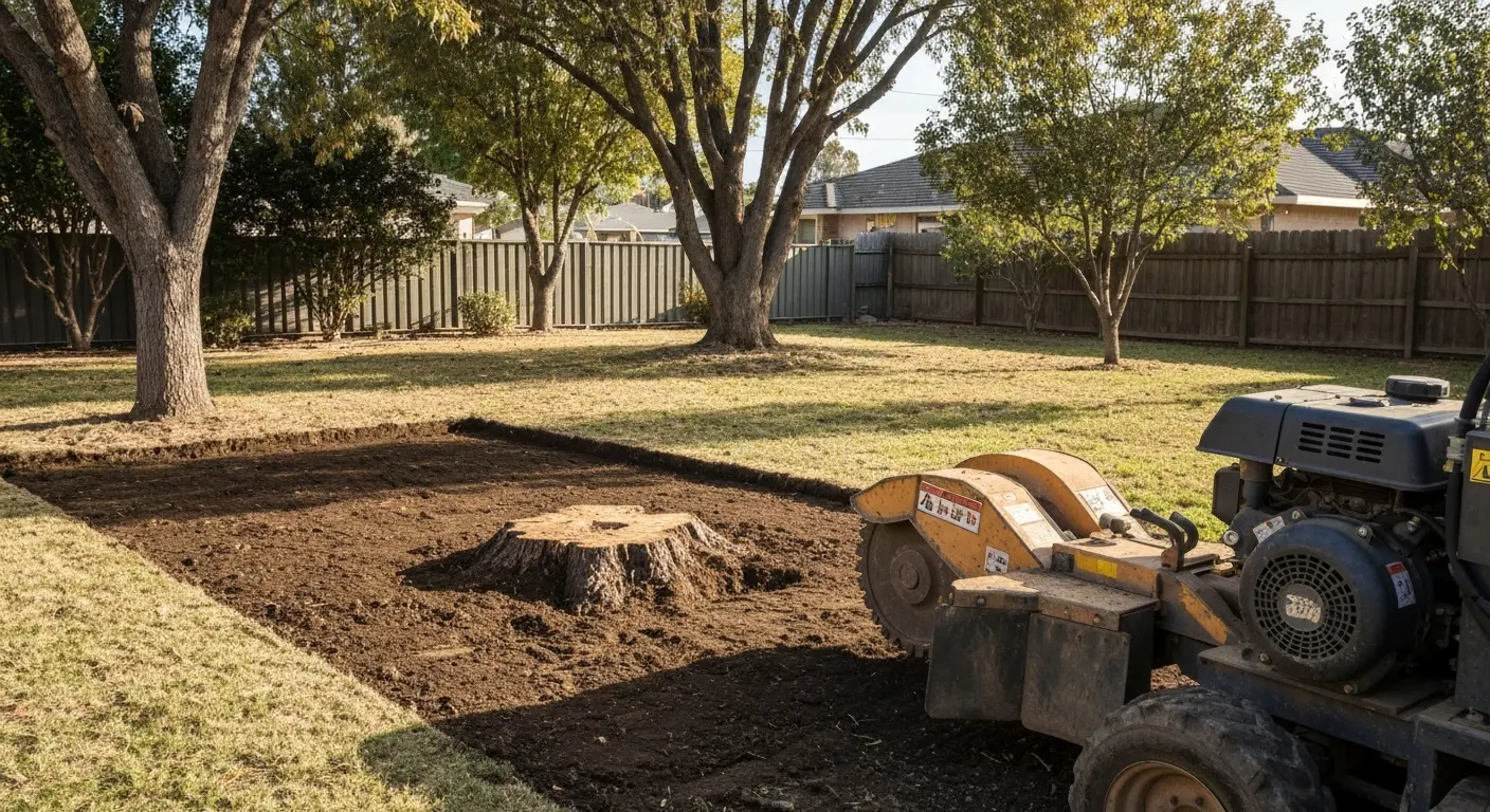 Stump grinding service