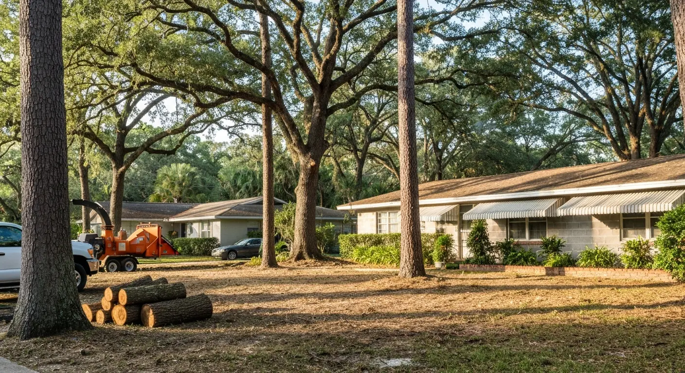 Residential tree removal project