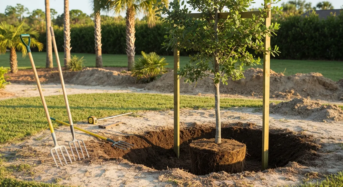 Native tree planting in Hillsborough County