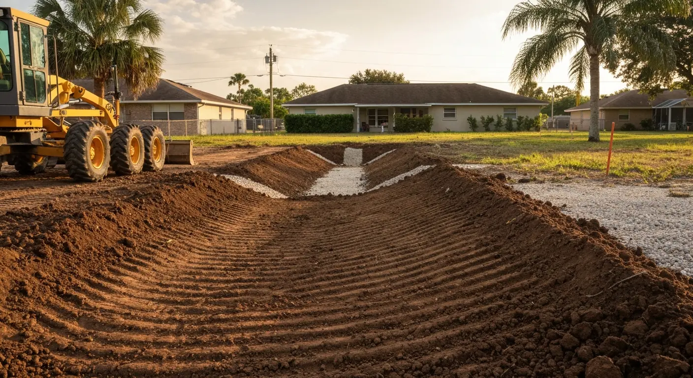 Grading and drainage work