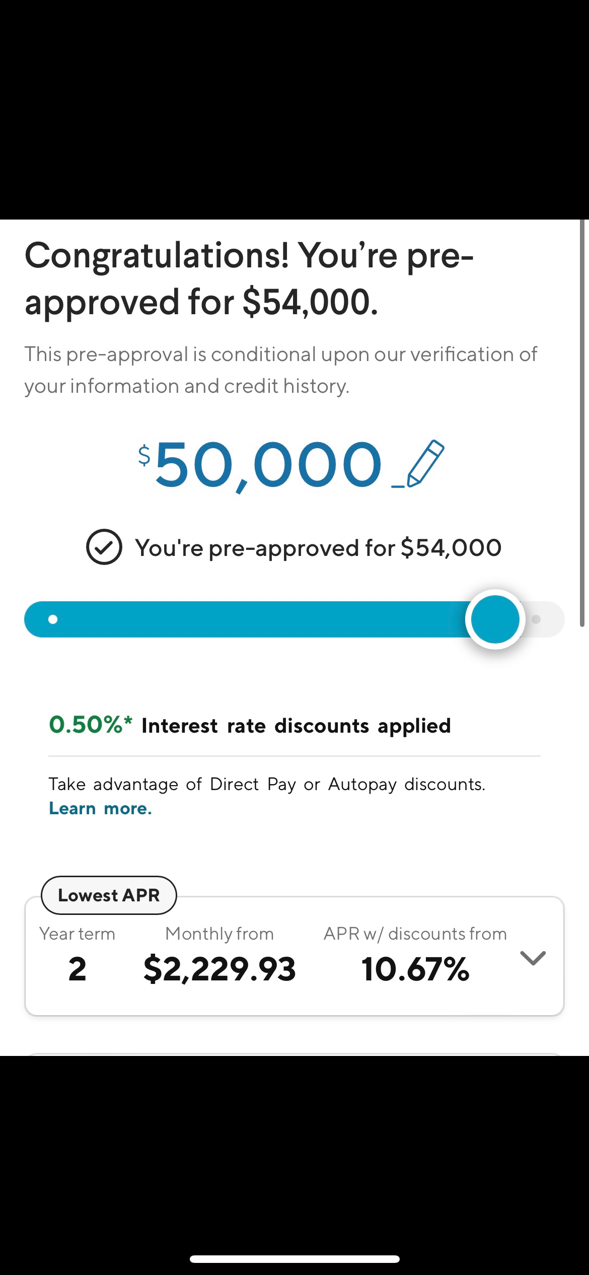 A client's credit result