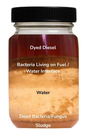 Conatminated Diesel Fuel in Jar