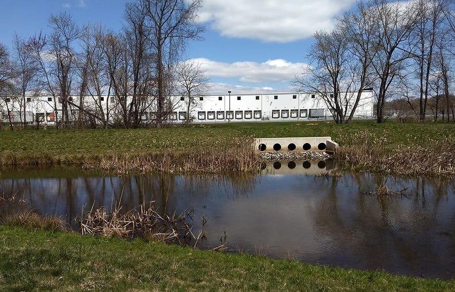 Retention Pond Drainage in Burlington