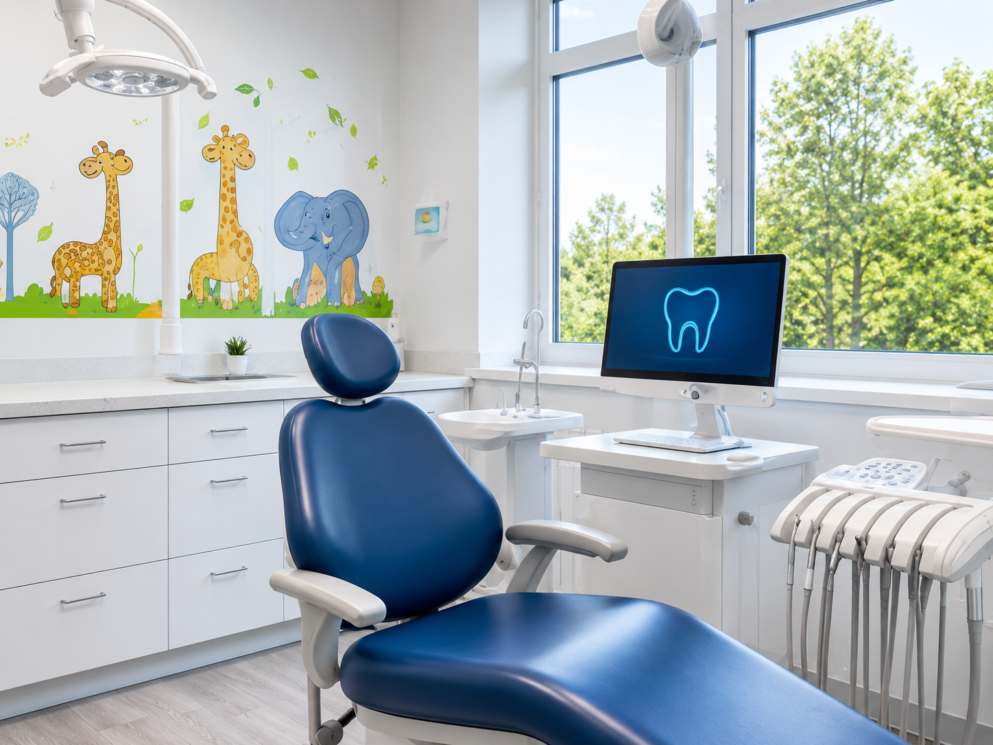 Pediatric dental practice room