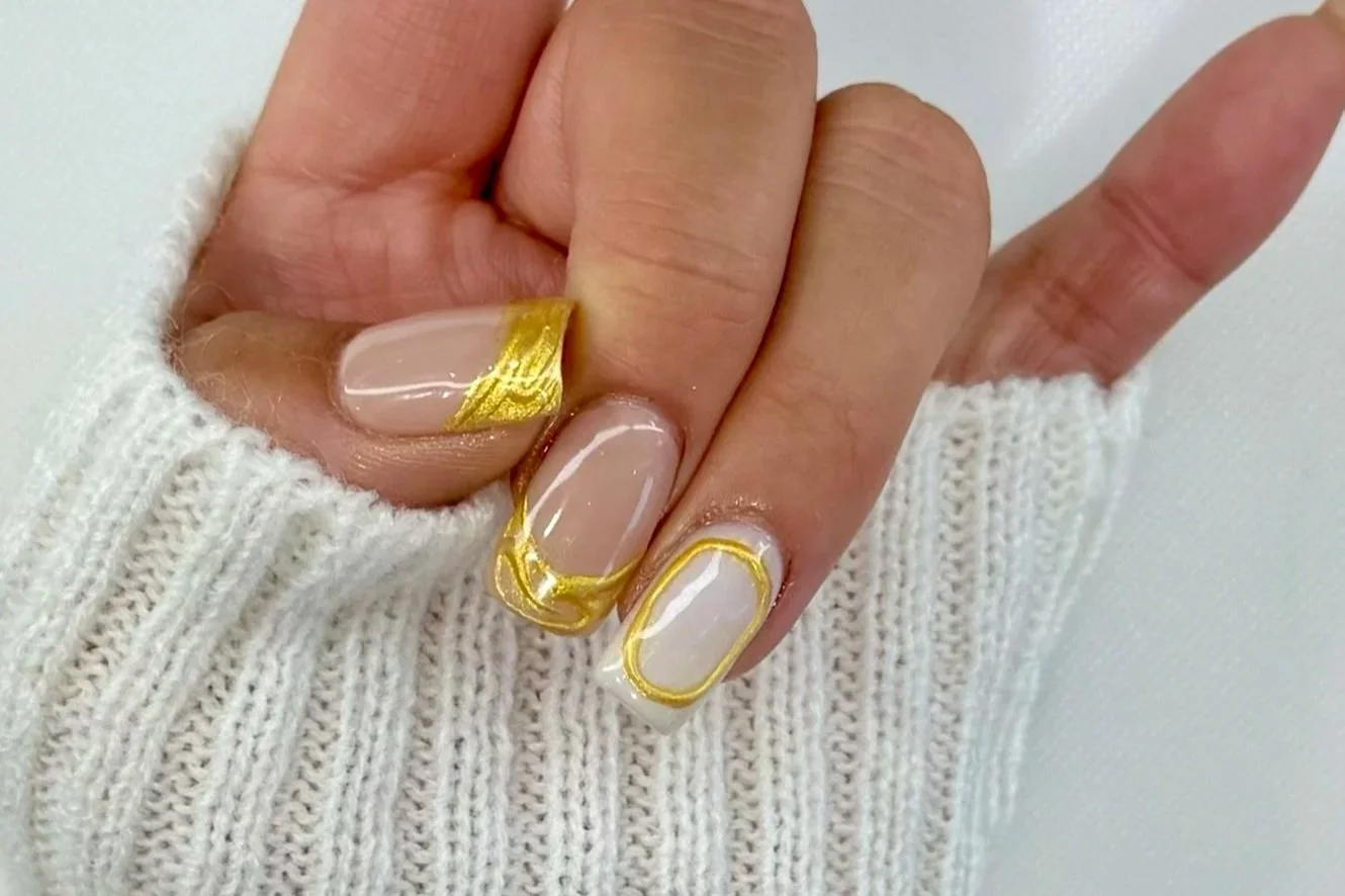 Gel nails w/ Not So Simple nail art at BeautyBar SGV