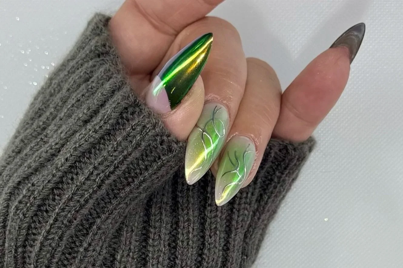 Gel-X full set w/ The Works nail art at BeautyBar SGV