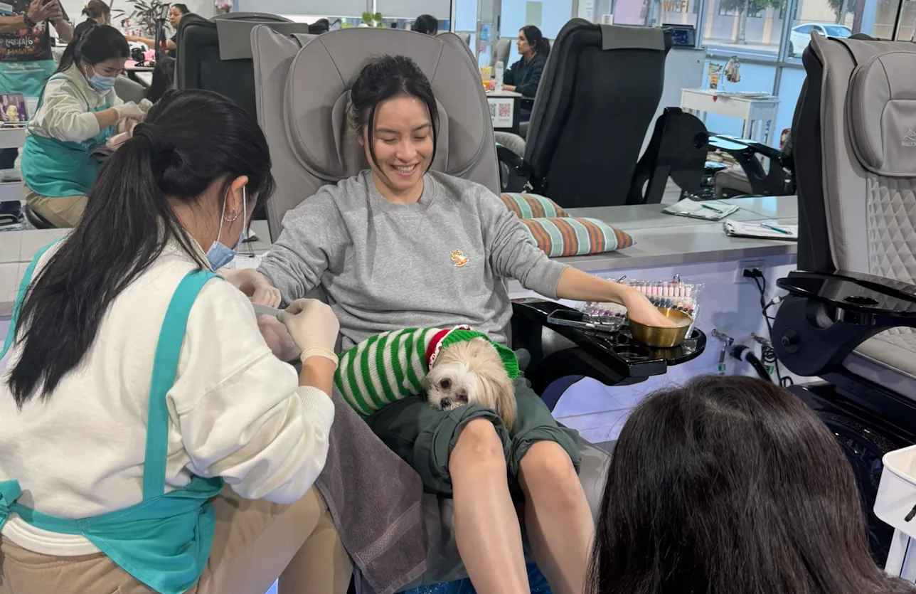 Gel manicure and pedicure at BeautyBar SGV