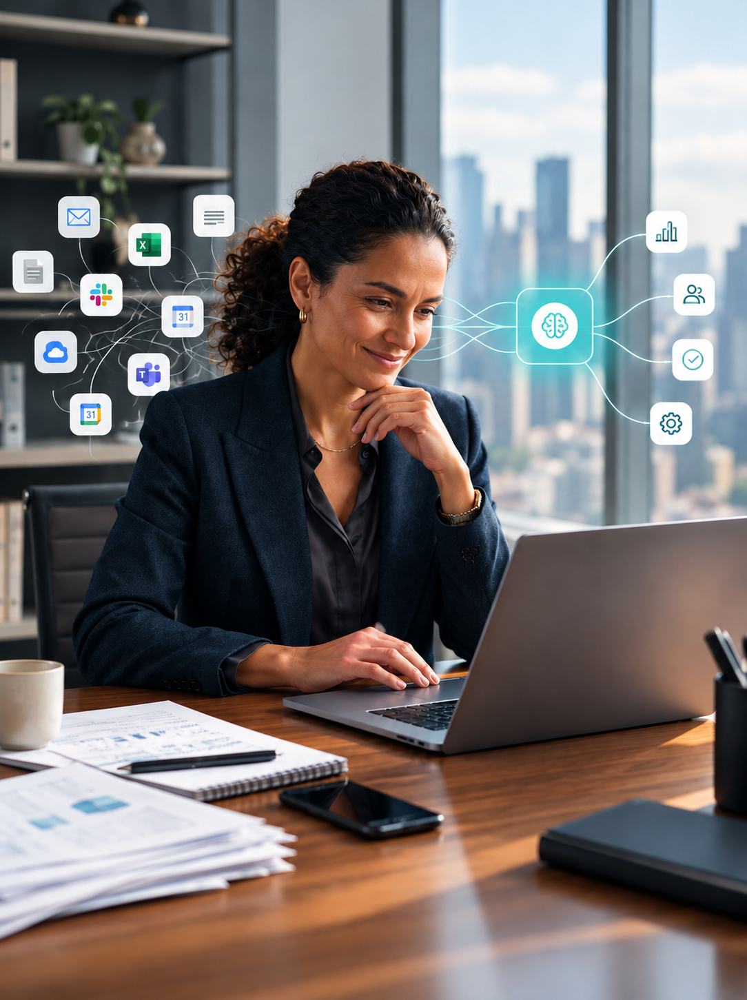 Diretor de operações analisando o cenário da empresa