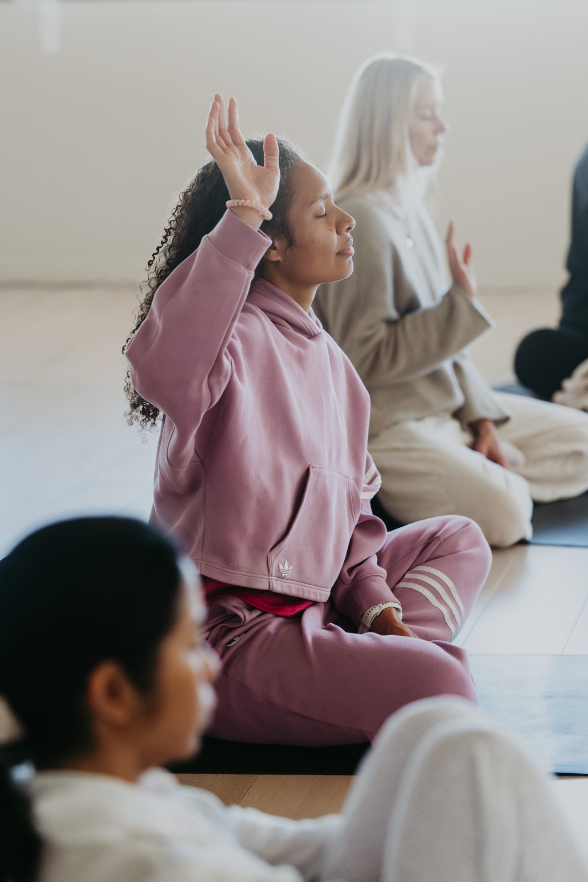 Women resting during guided reflection