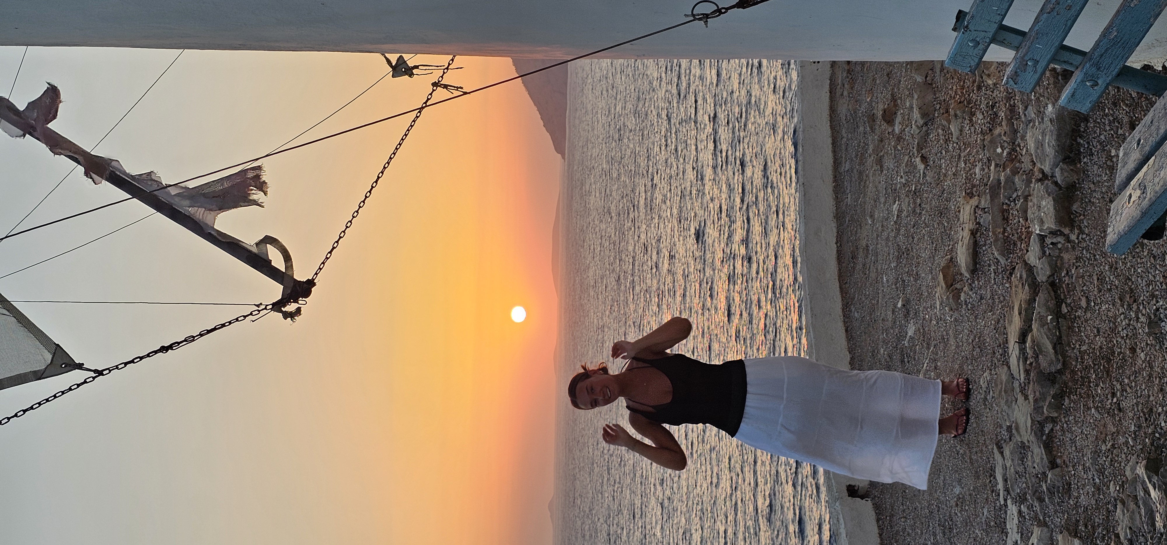 Sunset from the deck of the catamaran