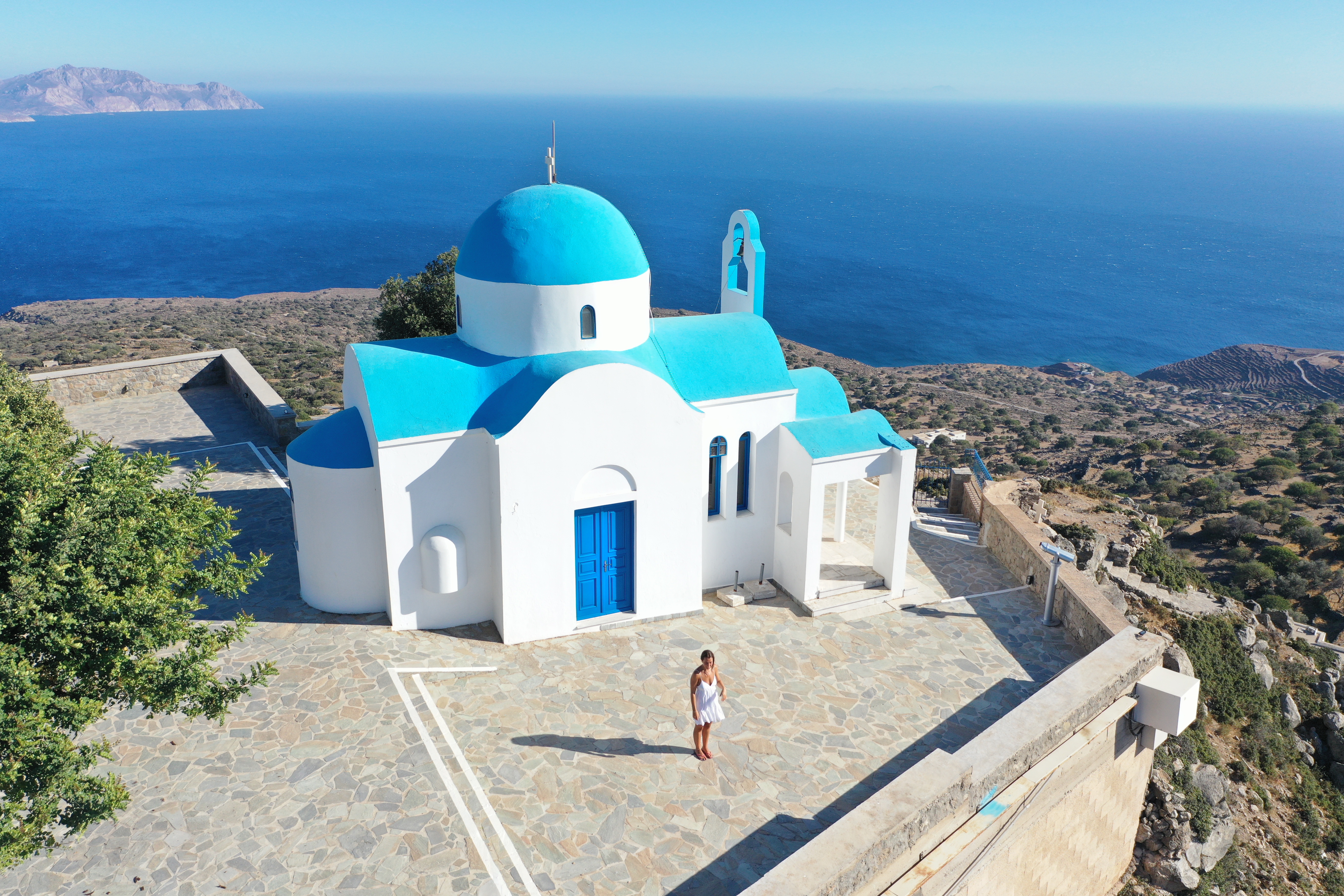 A secluded view across the Dodecanese islands in Greece