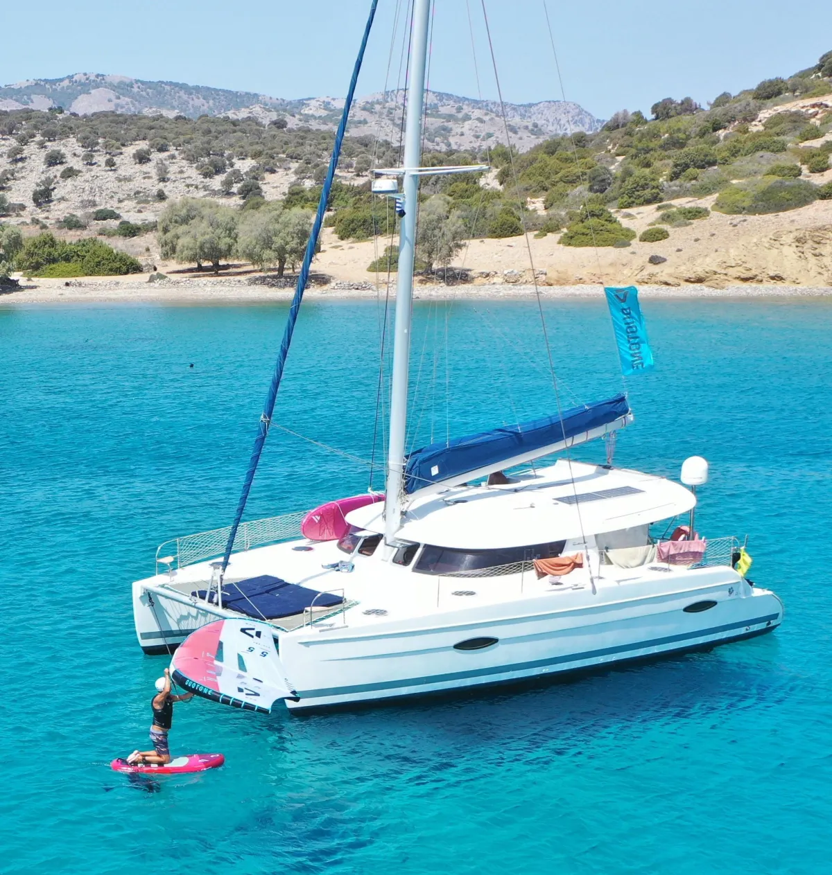 The Ocean Wise catamaran on open water