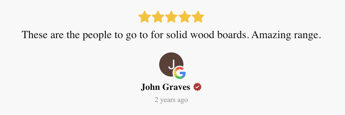 Google review from John Graves