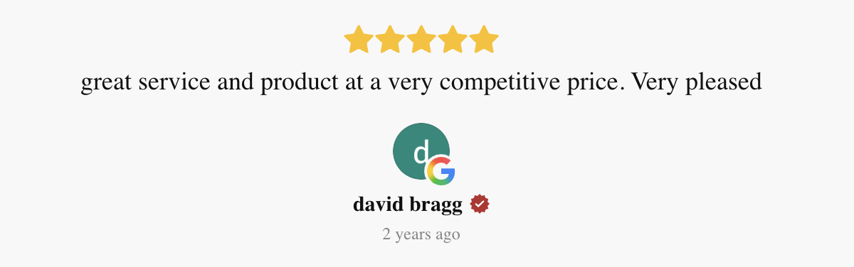 Google review from David Bragg