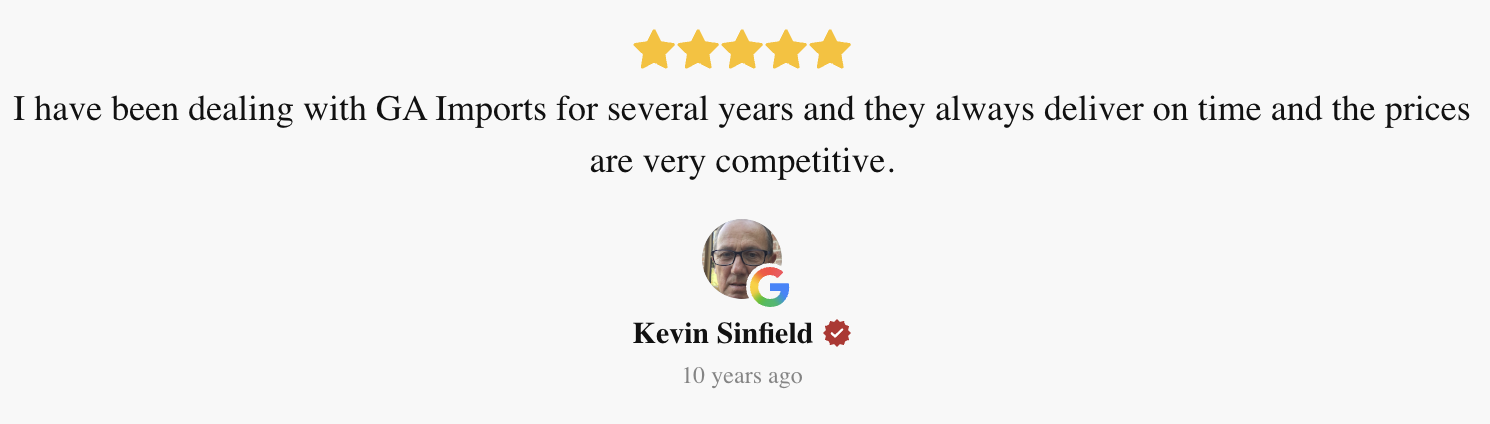 Google review from Kevin Sinefield
