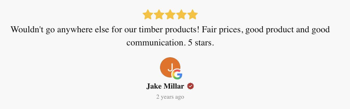 Google review from Jake Miller