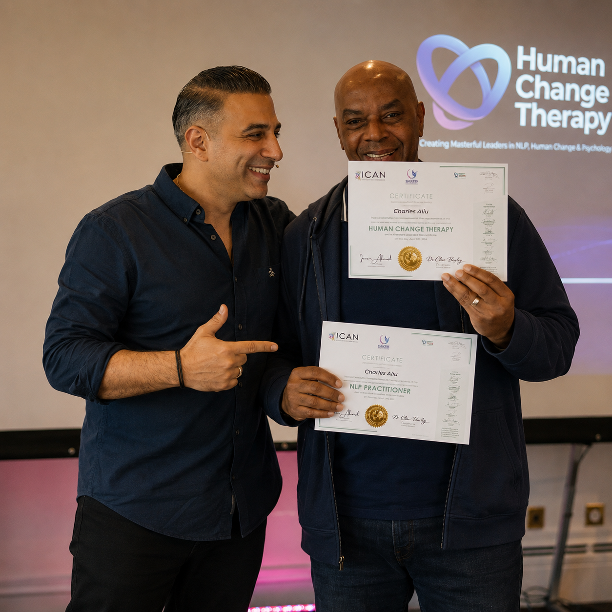 A certified graduate with Imran