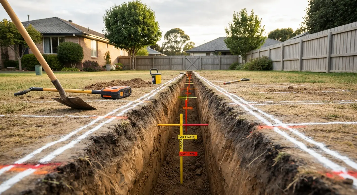 Trenching for utilities