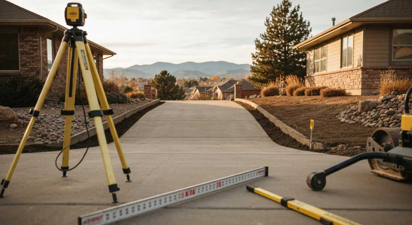 Residential driveway regrading project