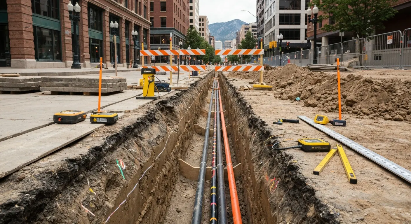 Trenching and utility preparation